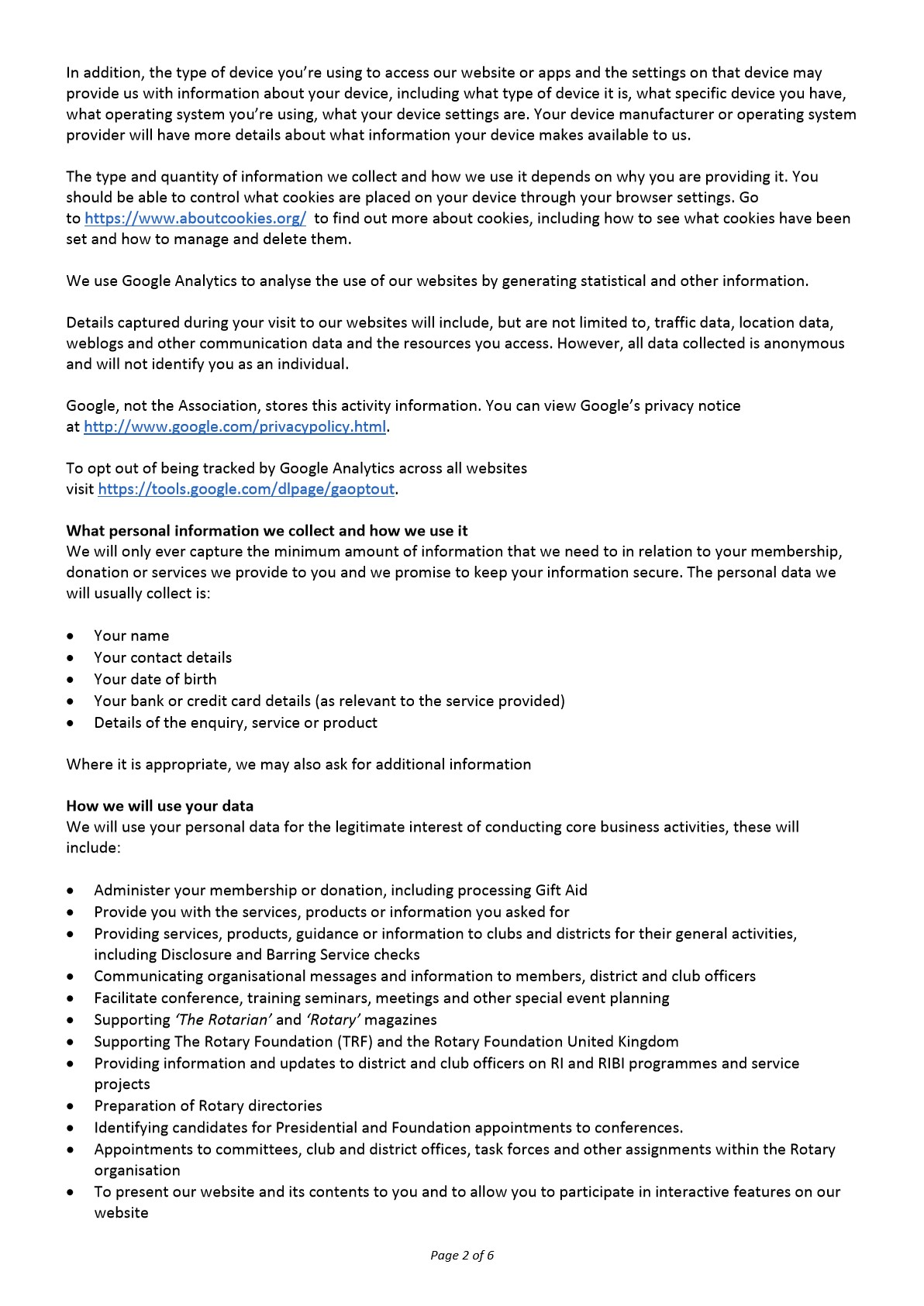 RIBI Phoenix General Data Protection Policy Notice 2018 2