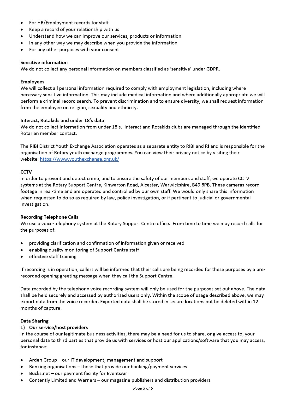 RIBI Phoenix General Data Protection Policy Notice 2018 3